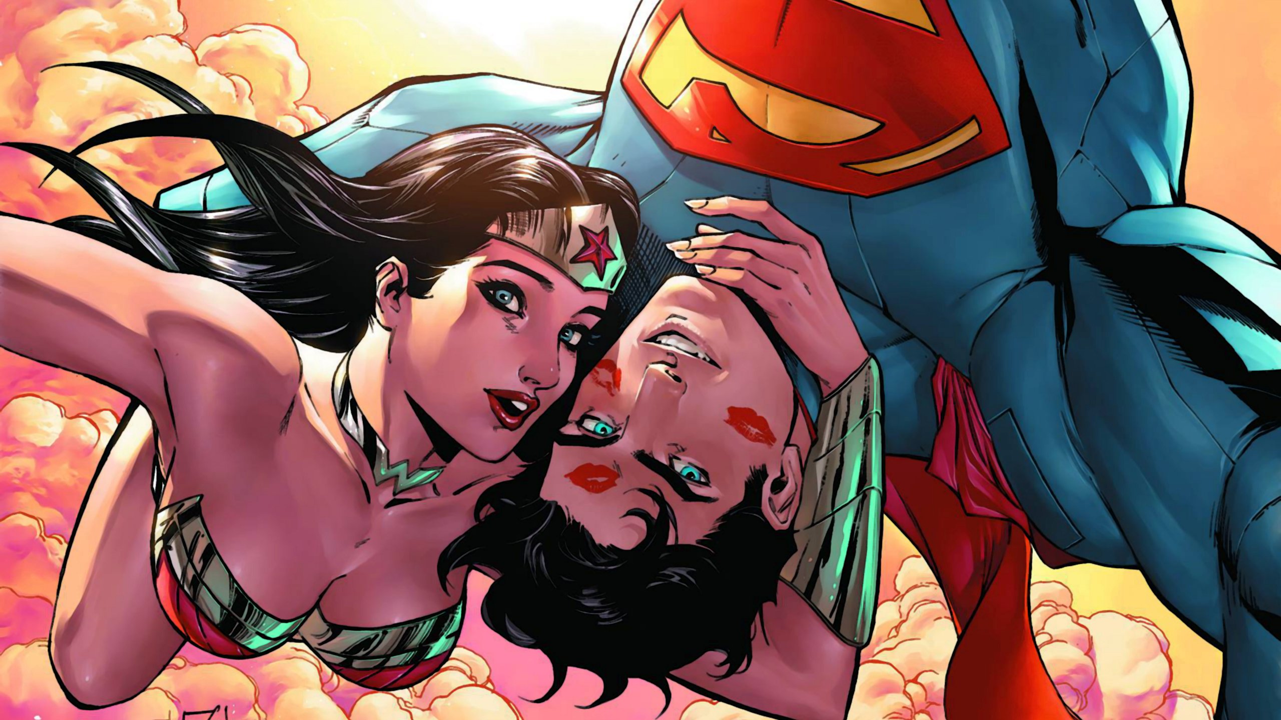 superman, And, Wonder, Woman, Selfie Wallpaper