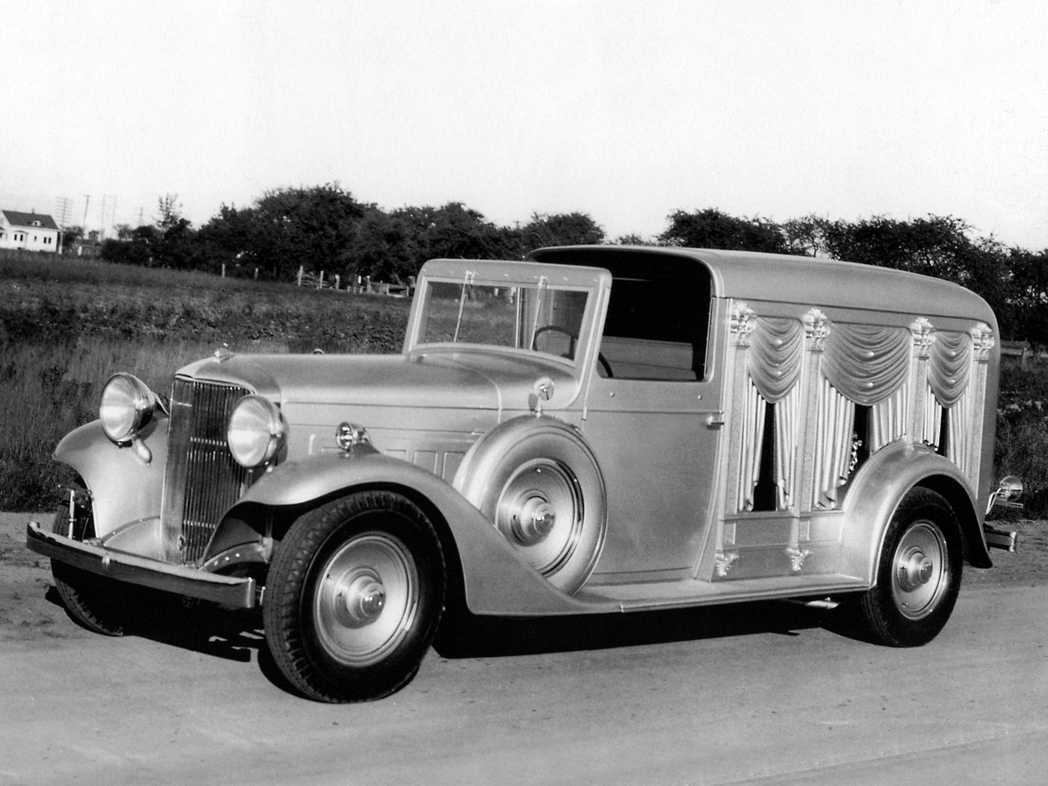 1933, Cunningham, Lincoln, Town, Car, Hearse, Stationwagon, Retro Wallpaper