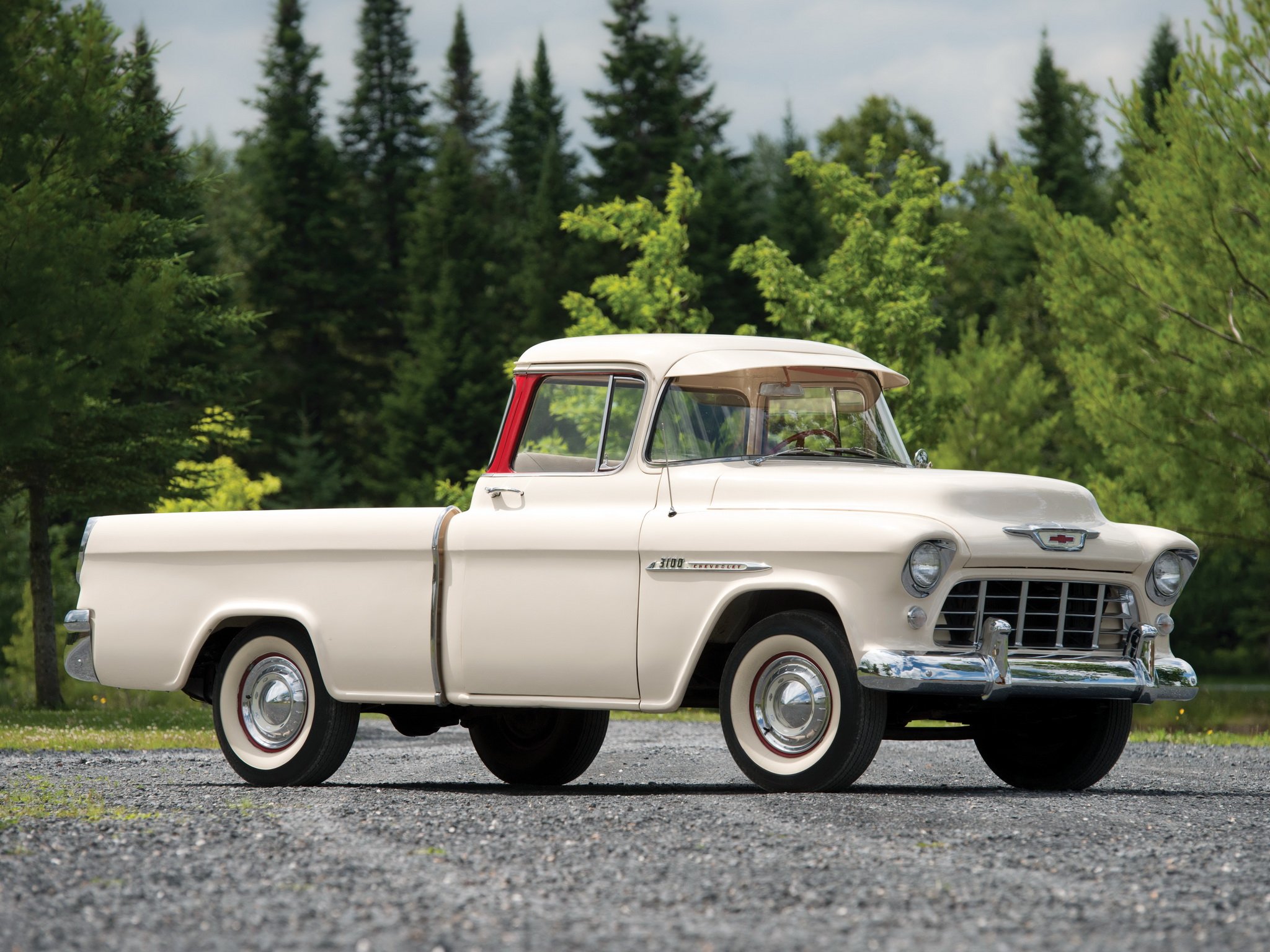 1955, Chevrolet, 3100, Cameo, Carrier, Suburban, Pickup,  h255 3124 , Retro,  1 Wallpaper