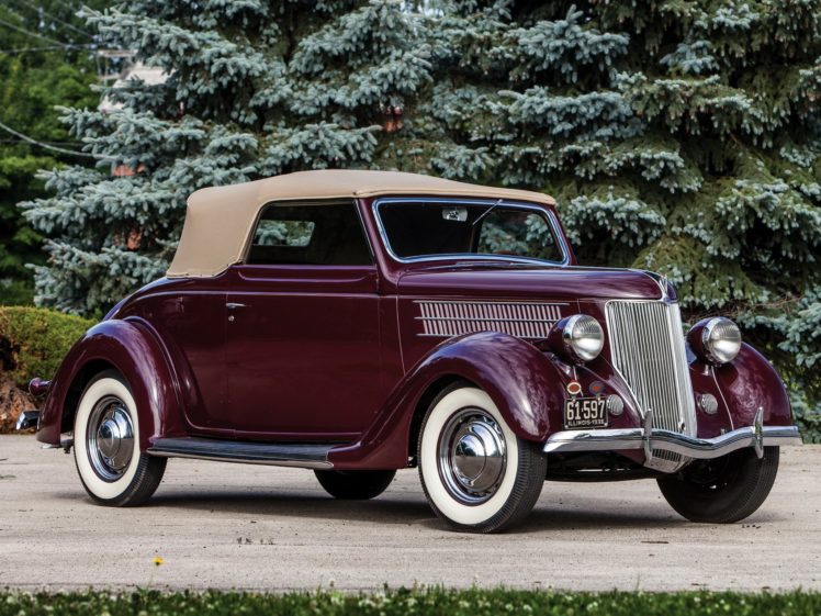 1936, Ford, V 8, Club, Cabriolet,  68 760 , Retro, Convertible HD Wallpaper Desktop Background
