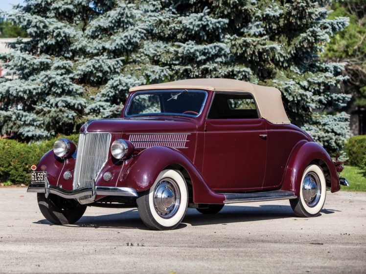 1936, Ford, V 8, Club, Cabriolet,  68 760 , Retro, Convertible HD Wallpaper Desktop Background