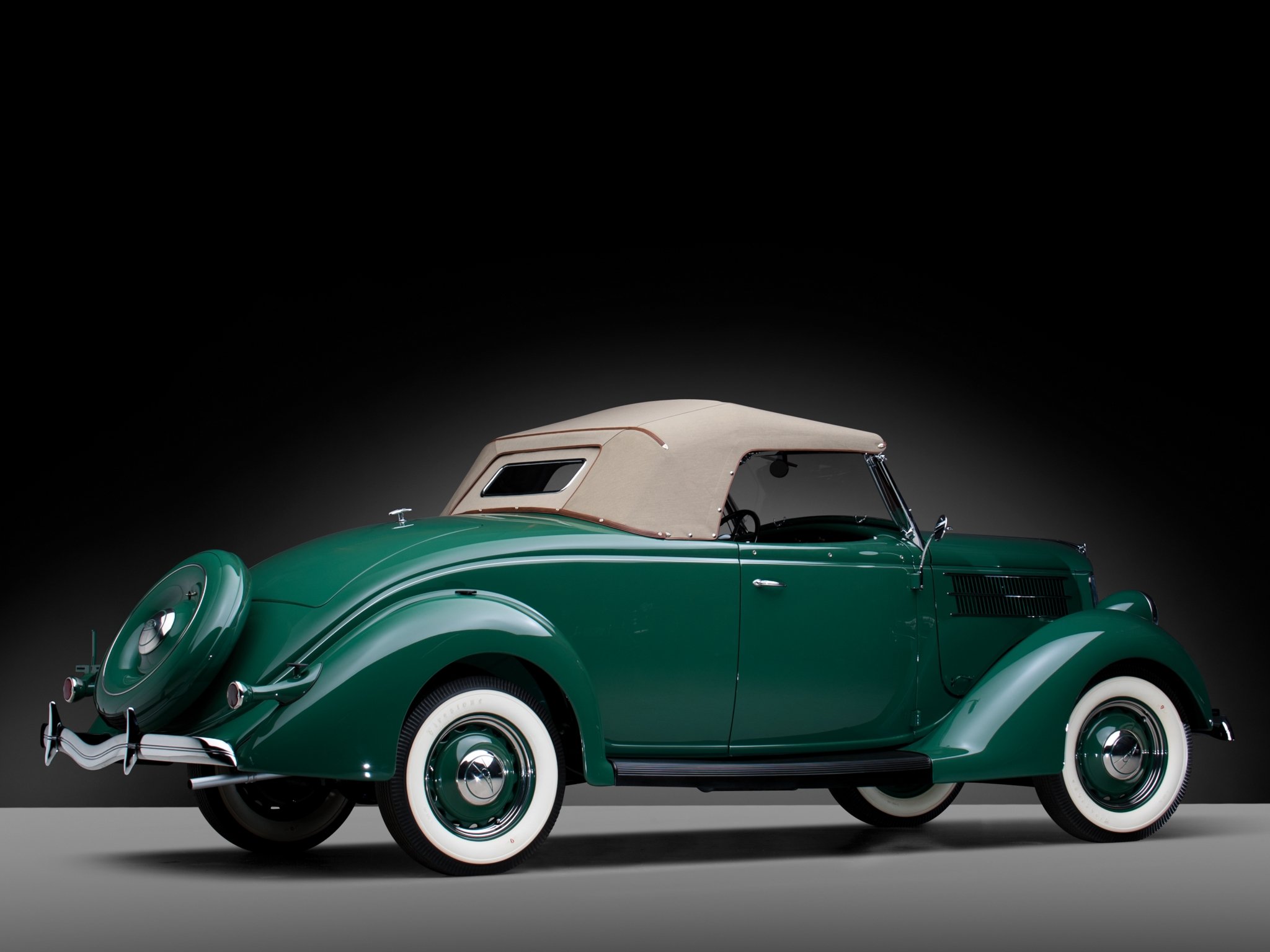 1936, Ford, V 8, Deluxe, Roadster,  68 710 , Retro Wallpaper
