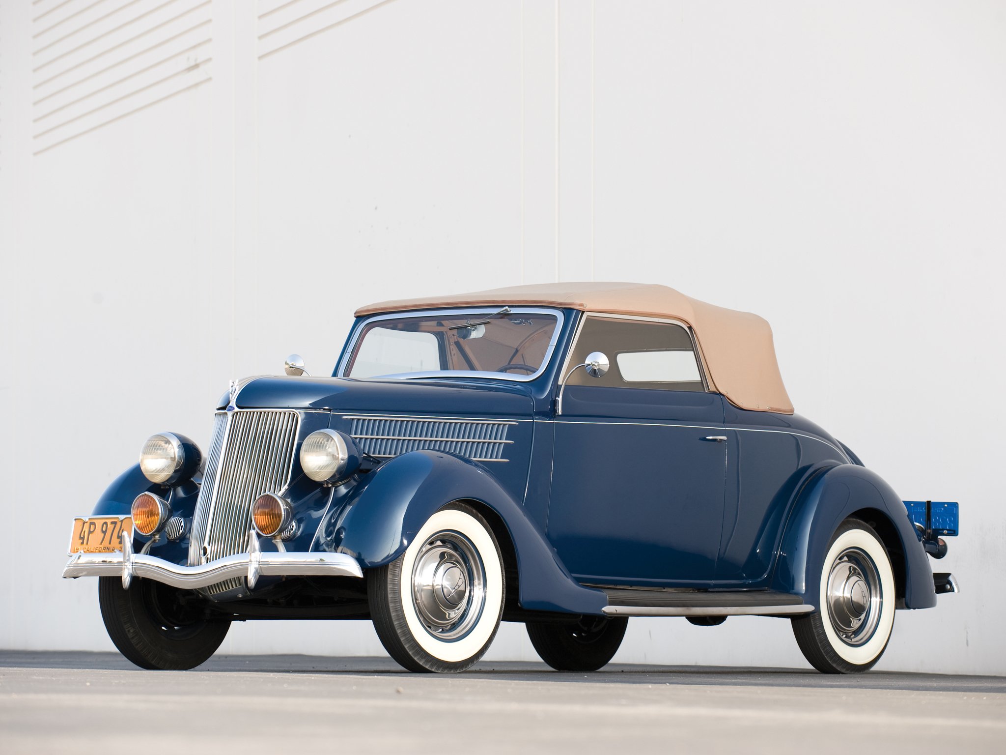 1936, Ford, V 8, Deluxe, Roadster,  68 710 , Retro Wallpaper
