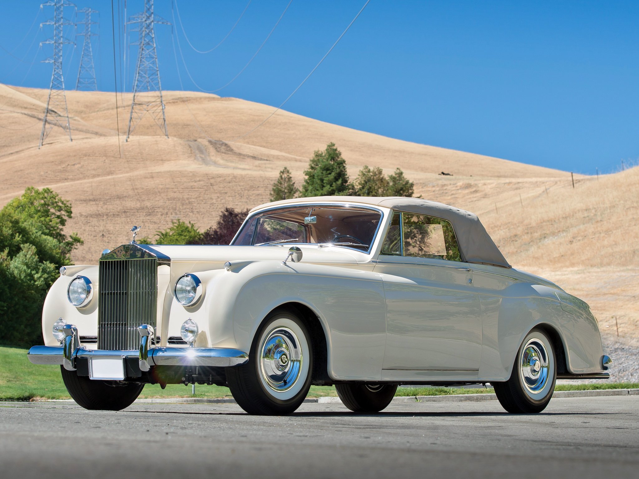 1959, Rolls, Royce, Silver, Cloud, Drophead, Coupe, Luxury, Retro Wallpaper