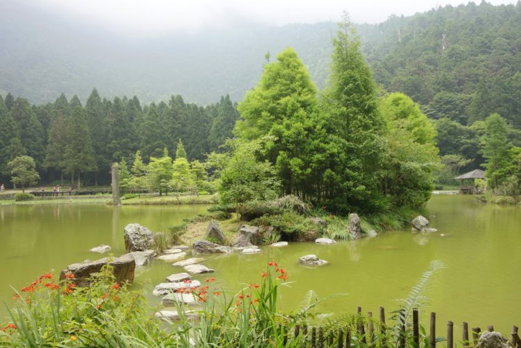 china, Parks, Pond, Stones, Taiwan, Trees, Nature HD Wallpaper Desktop Background
