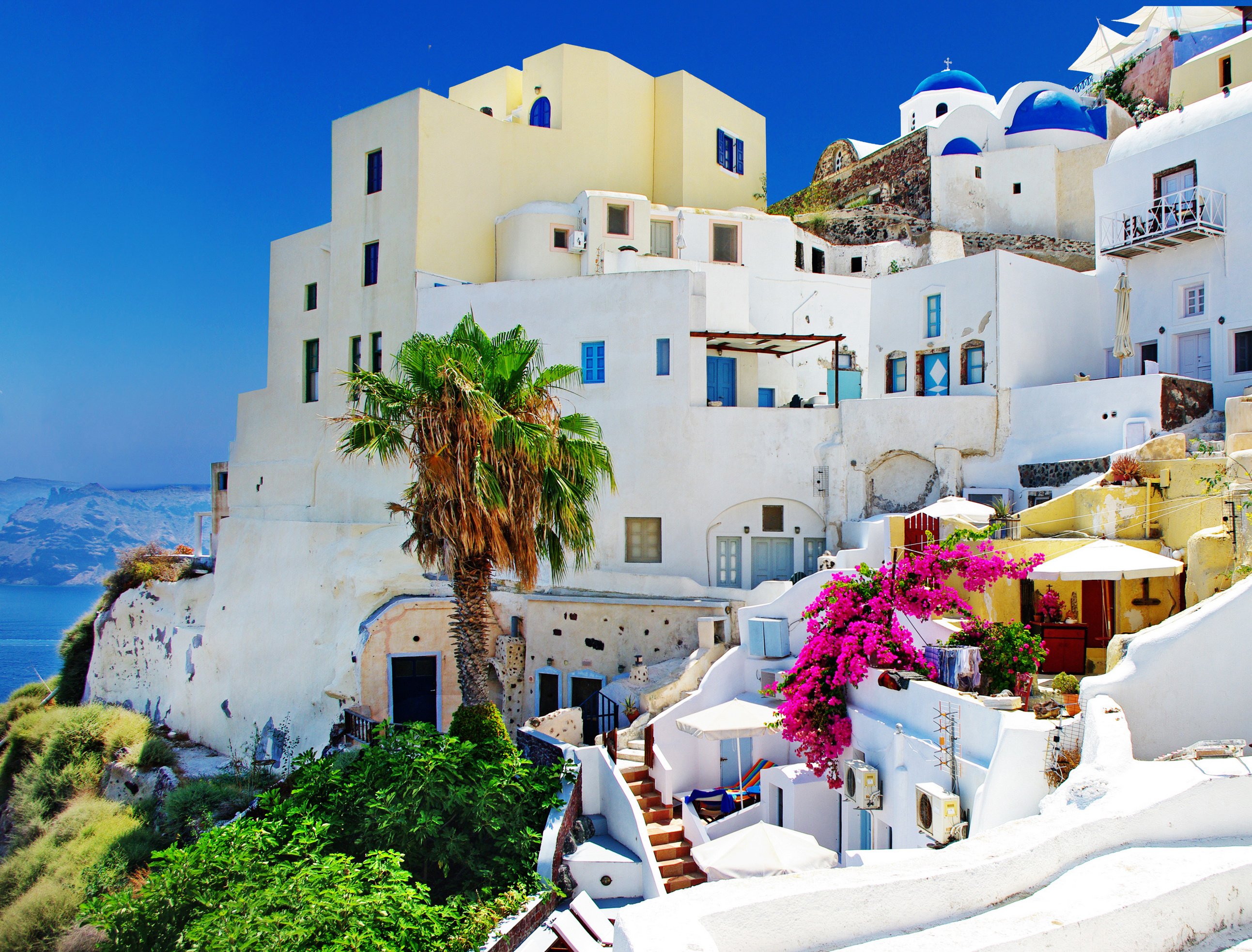 greece, Houses, Santorini, Palma Wallpaper