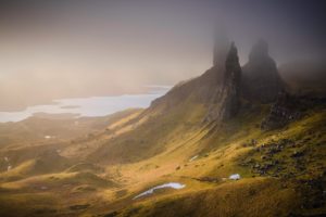 mountains, United, Kingdom, Scotland, Fog