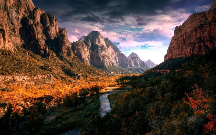 river, Nature, Forest, Gorge, Autumn HD Wallpaper Desktop Background
