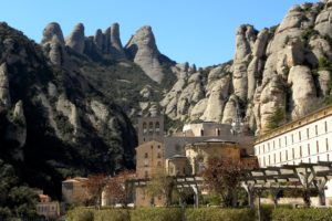 spain, Temple, Mountains, Montserrat