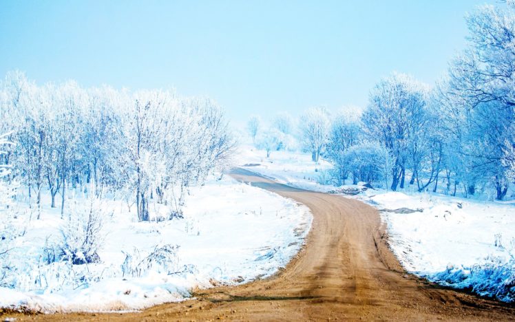 snow, Way, Road, Winter HD Wallpaper Desktop Background