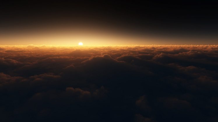 sun, Sunset, Night, Clouds HD Wallpaper Desktop Background