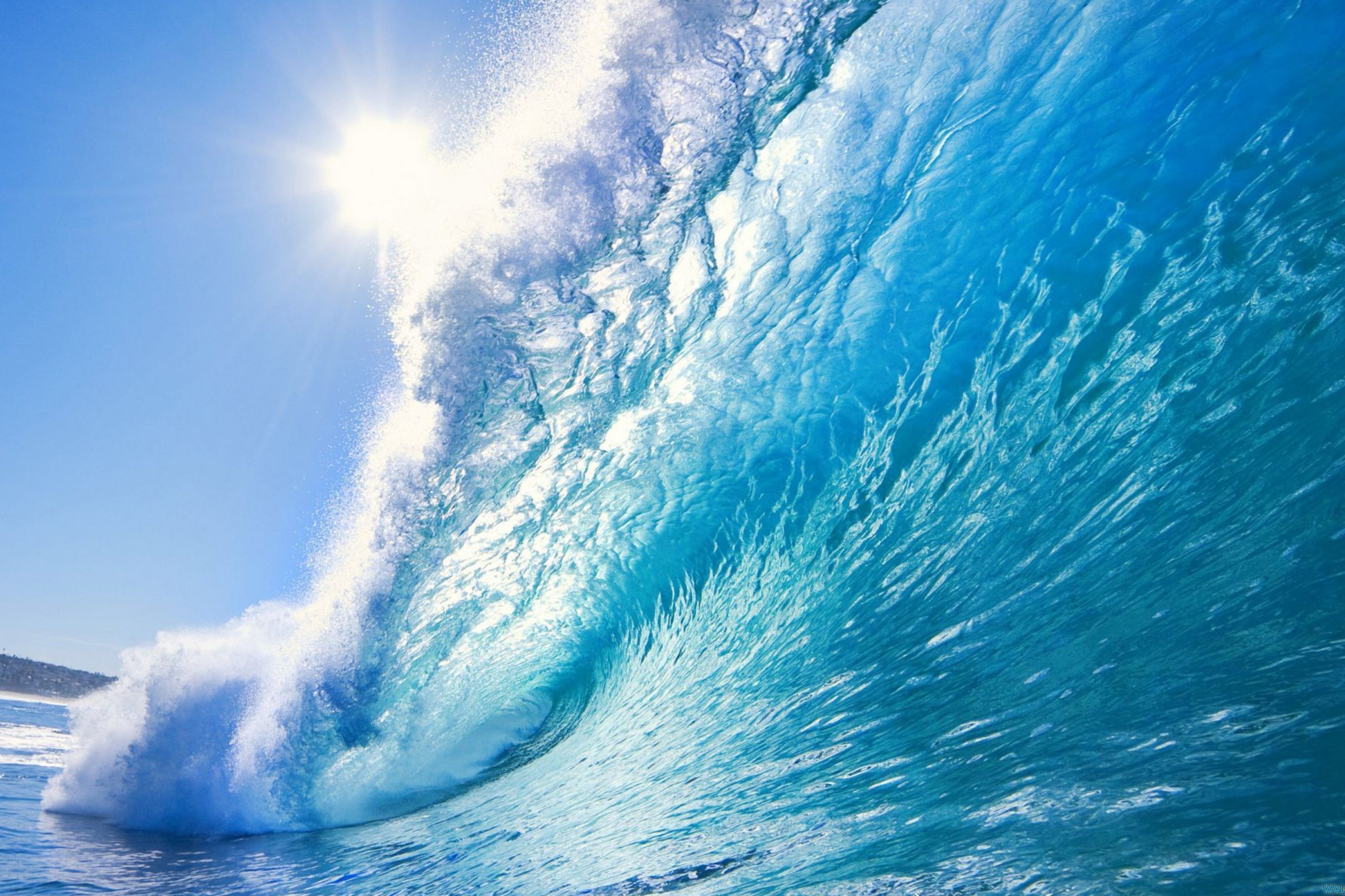 water, Wave, Sea, Sun Wallpaper