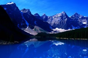 mountain, Blue, Lake