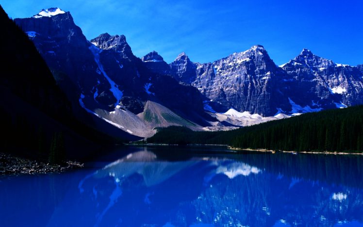 mountain, Blue, Lake HD Wallpaper Desktop Background