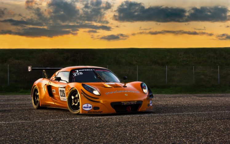 lotus, Exige, Gt3, Race, Car, Track, Orange HD Wallpaper Desktop Background