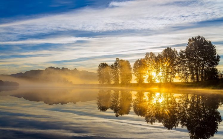 morning, River, Light, Landscape HD Wallpaper Desktop Background