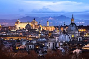 rome, Italy, Vatican, City, Architecture, City, Panorama, Evening, Sky, House, Building, Lights