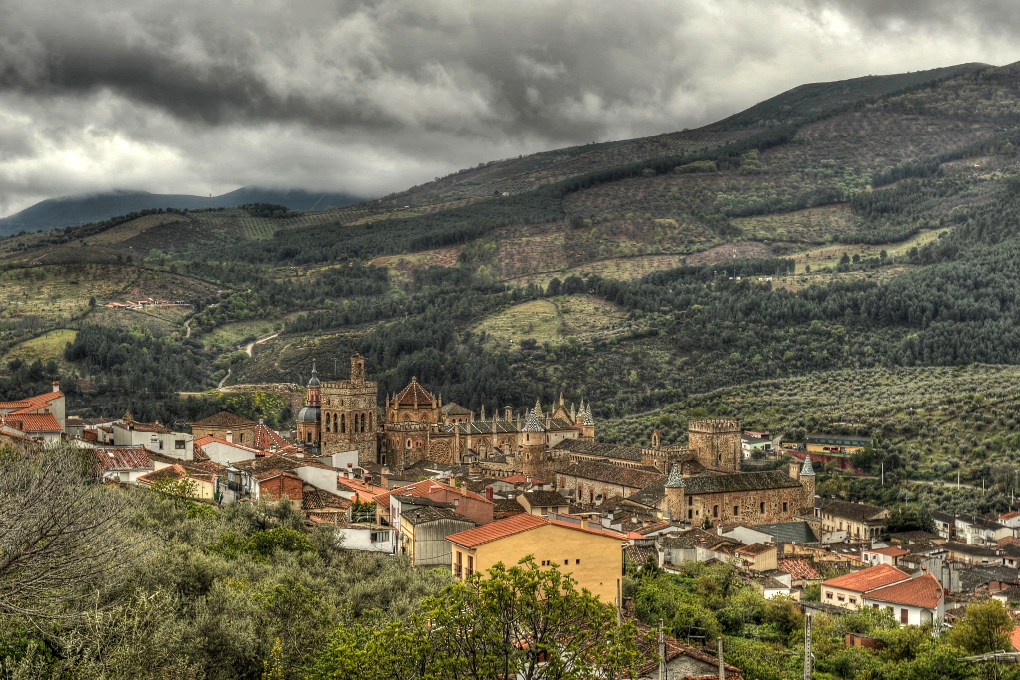 spain, Scenery, Houses, Fields, Caceres, Cities Wallpaper