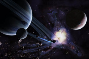 sci fi, Space, Planets, Asteroid, Nebula, Spaceship, Spacecraft