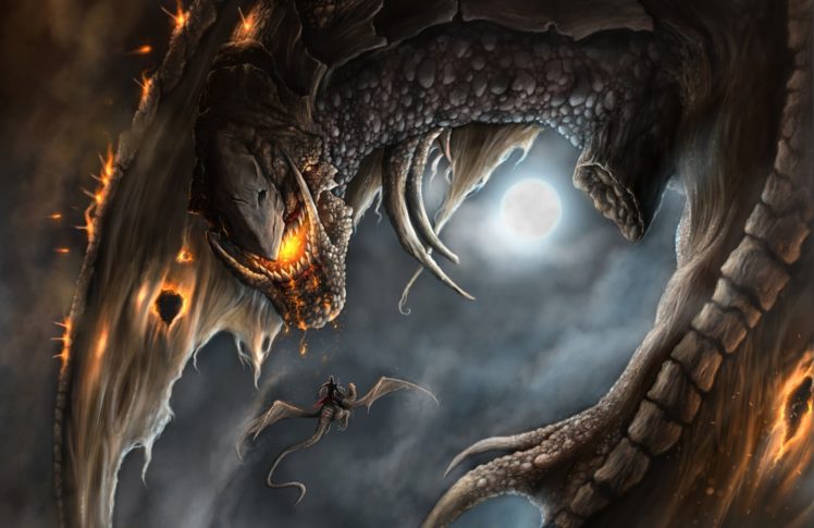 dragon, Fantasy, Art, Warrior HD Wallpaper Desktop Background