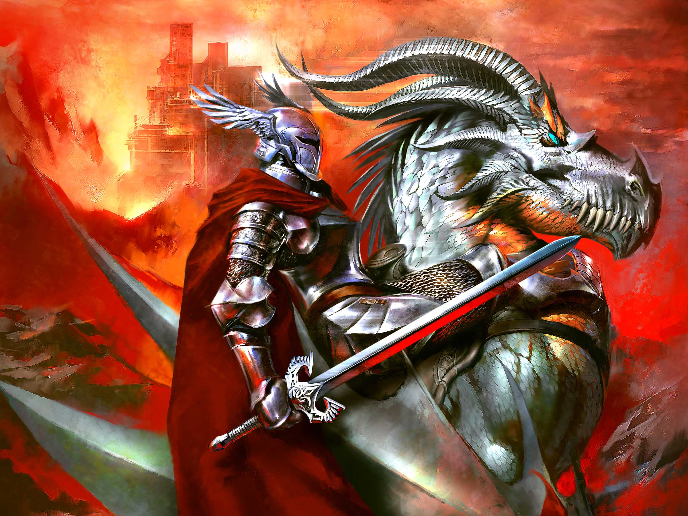 dragonlance, Comics, Fantasy, Art, Dragon, Warrior, Knight, Armor Wallpaper
