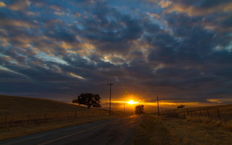 landscape, Road, Sunset HD Wallpaper Desktop Background