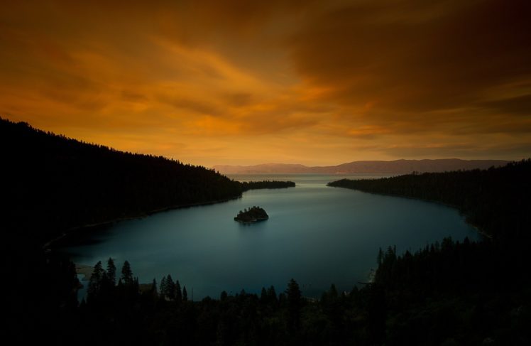 sunset, Evening, Thun, Tahoe, California HD Wallpaper Desktop Background