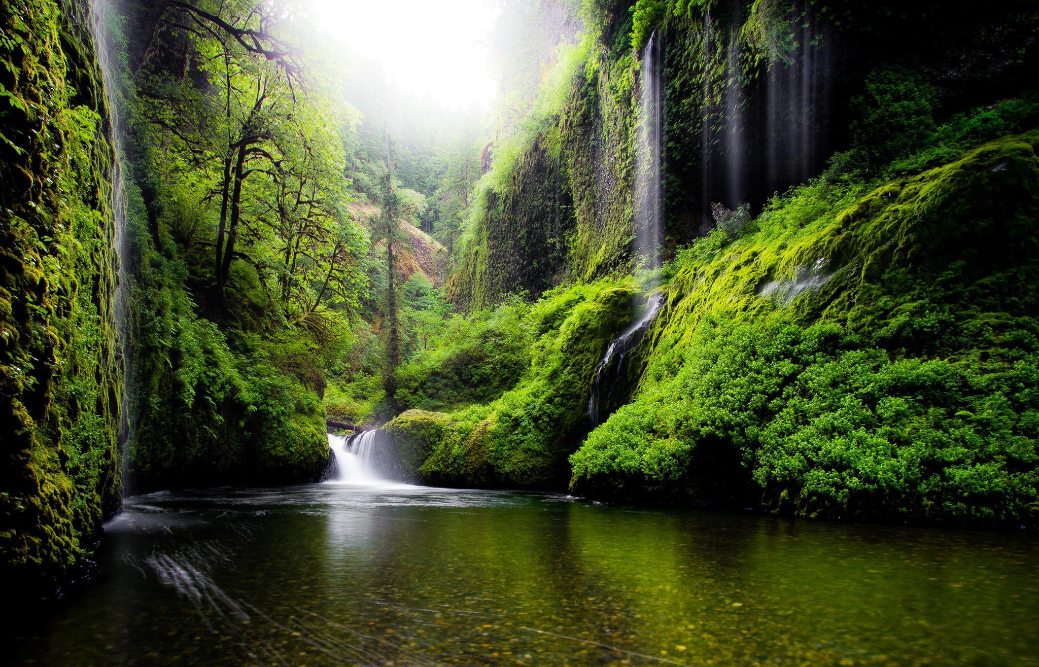 waterfalls, Water, Oregon, River, United, States Wallpaper