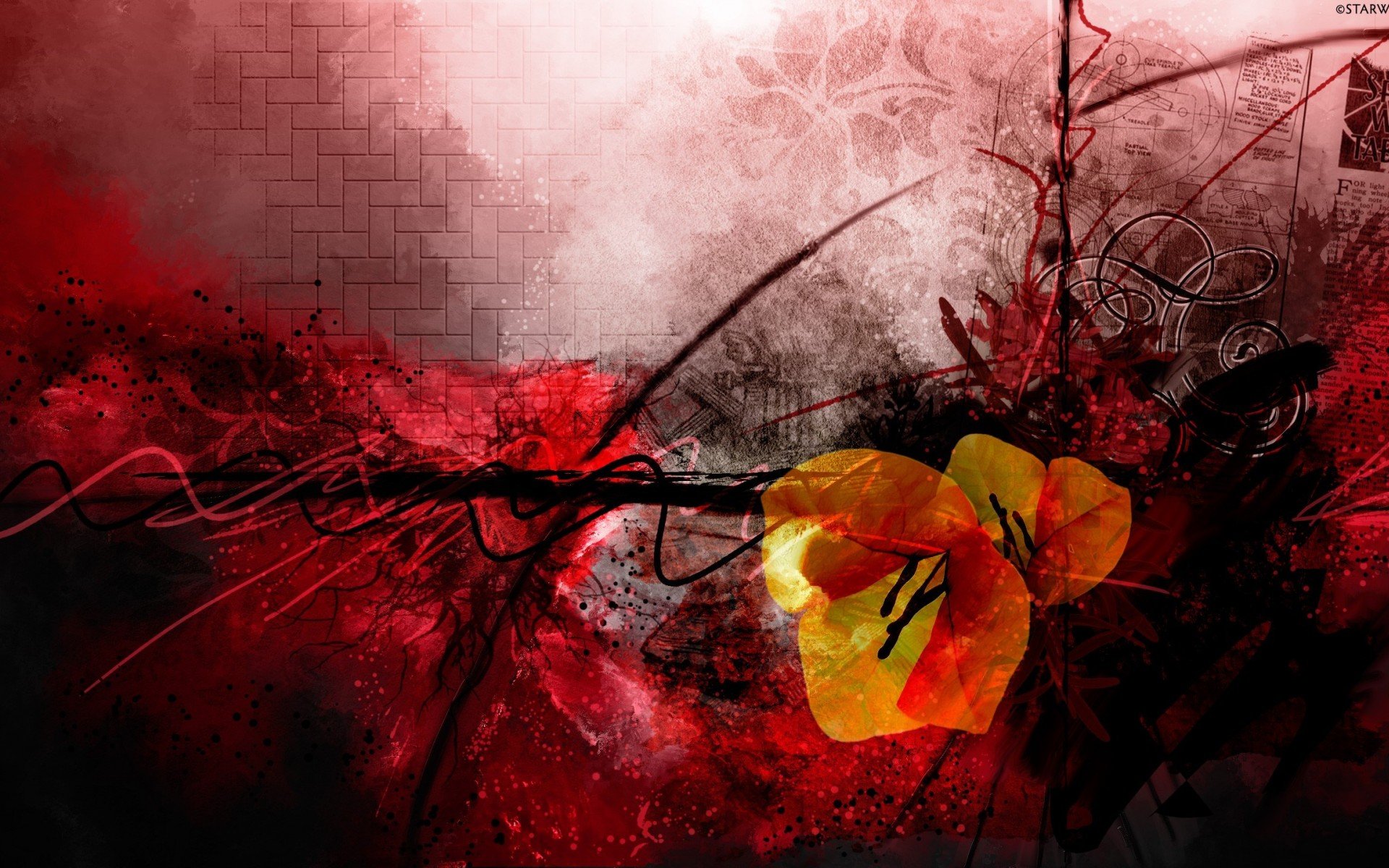 abstract, Flowers, Poppies Wallpaper