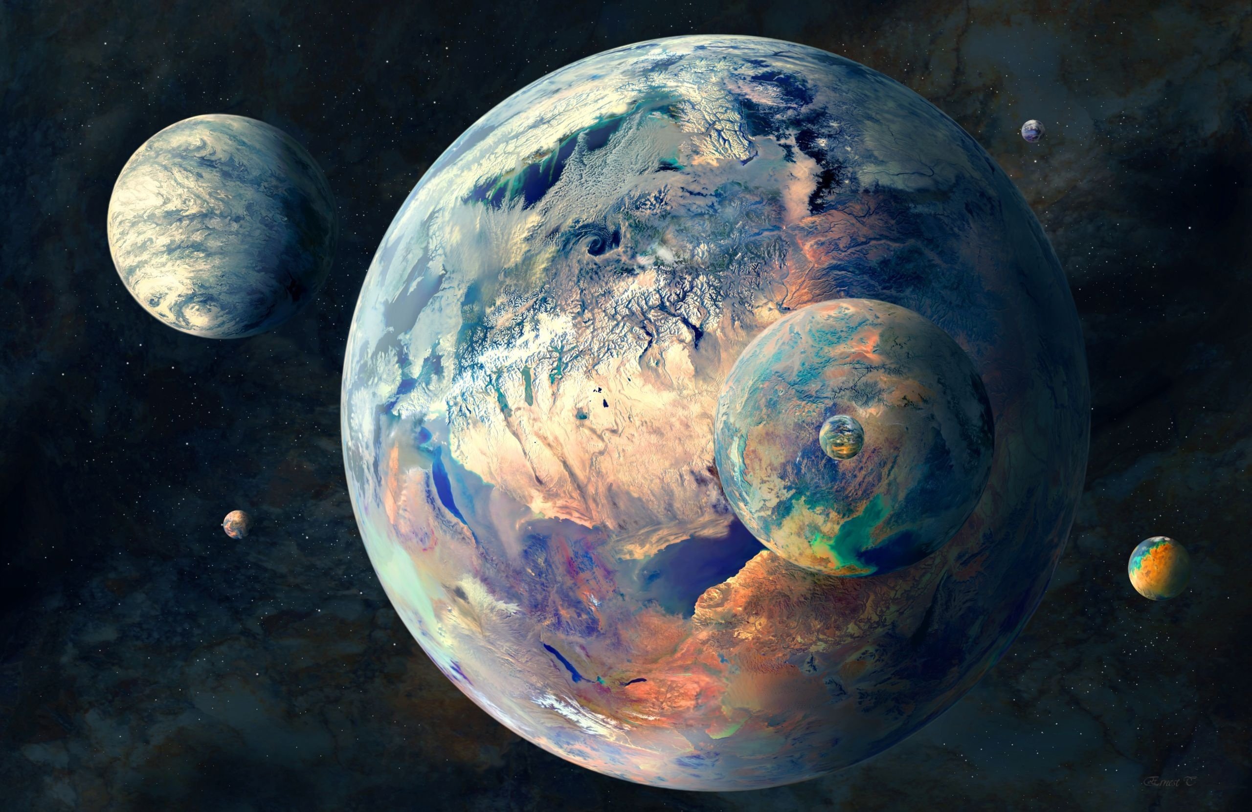 Планета земля и другие 7 планет. Космос планеты. Космический пейзаж. Планета арт. Планета земля.