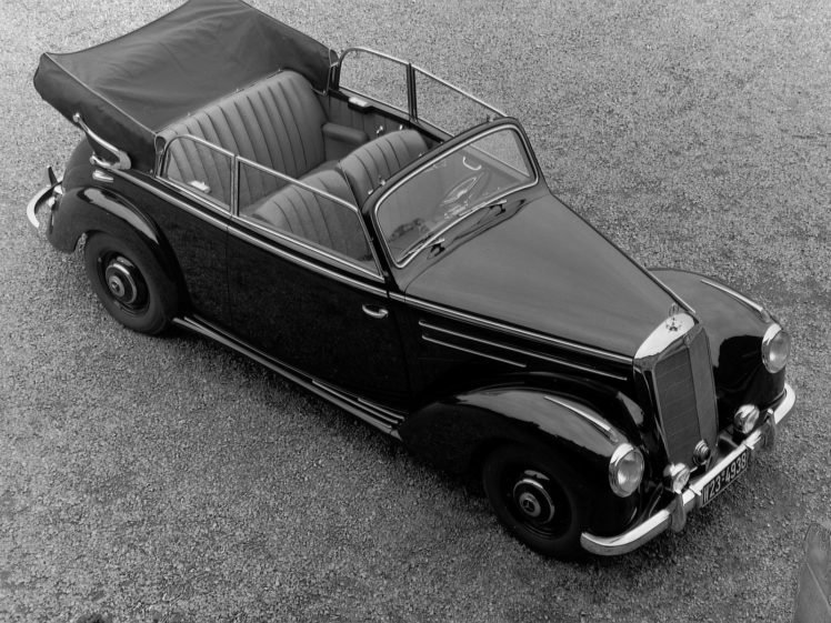 1952, Mercedes, Benz, 220, Cabriolet, B,  w187 , Retro, Luxury, Rw HD Wallpaper Desktop Background