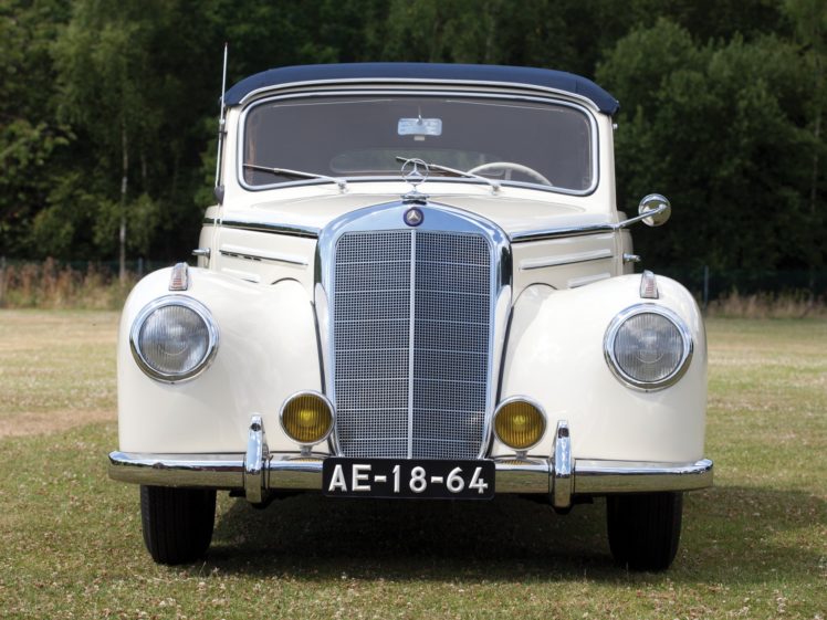 1952, Mercedes, Benz, 220, Cabriolet, B,  w187 , Retro, Luxury HD Wallpaper Desktop Background