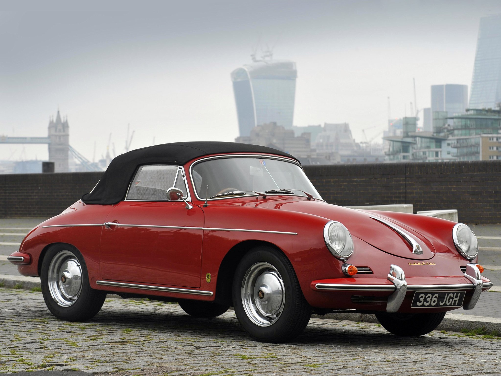 1960 62, Porsche, 356b, 1600, Super, Cabriolet, Reutter, Uk spec, 356, Retro Wallpaper