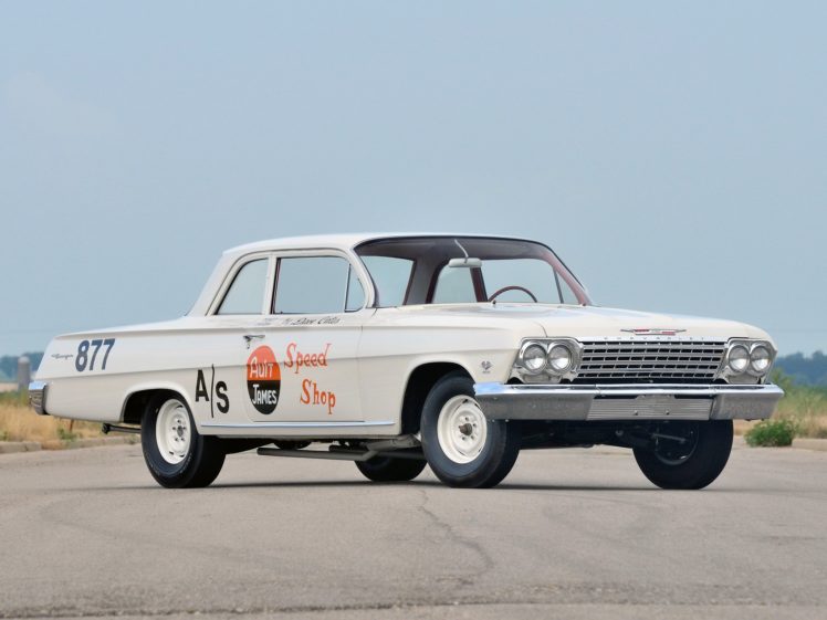 1962, Chevrolet, Biscayne, 409, 409hp, 2 door, Sedan, Race,  1211 , Drag, Racing, Hot, Rod, Rods, Muscle, Classic HD Wallpaper Desktop Background