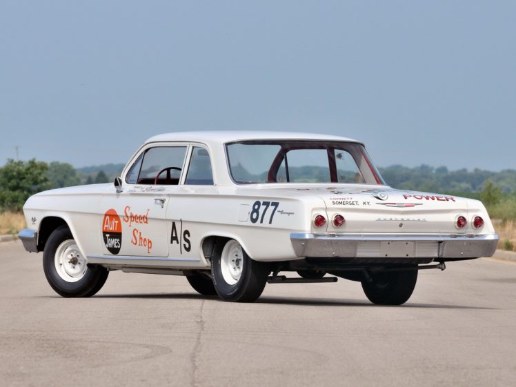 1962, Chevrolet, Biscayne, 409, 409hp, 2 door, Sedan, Race,  1211 , Drag, Racing, Hot, Rod, Rods, Muscle, Classic HD Wallpaper Desktop Background