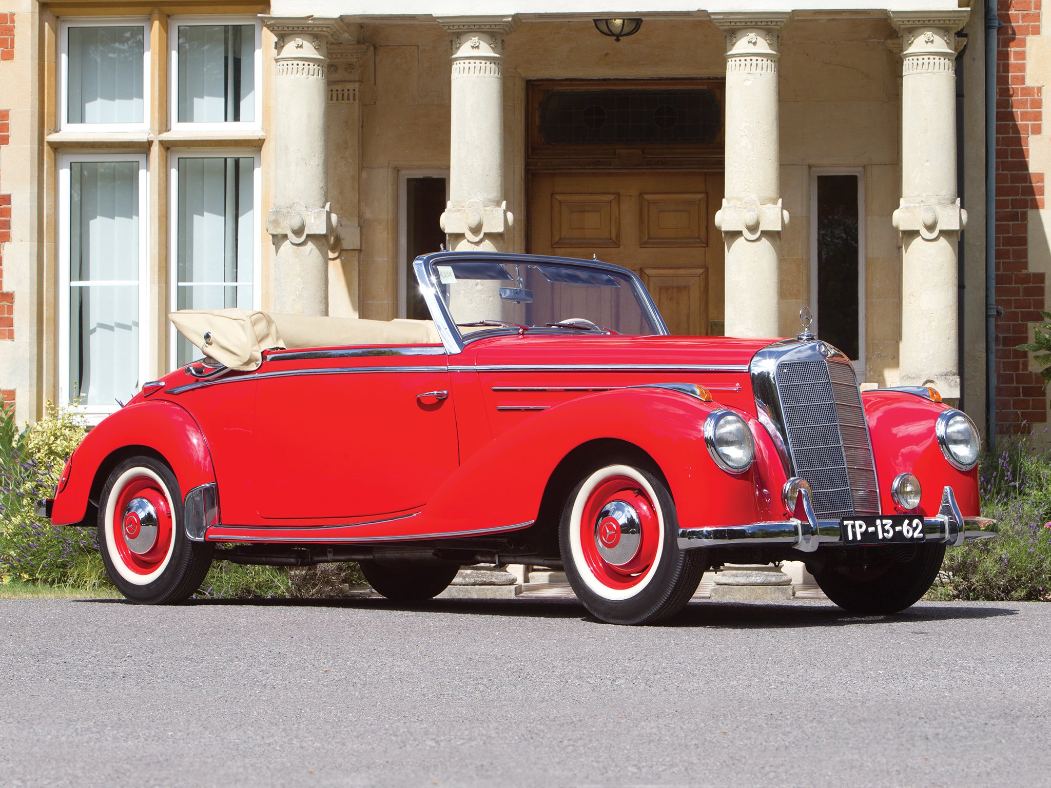 1951 55, Mercedes, Benz, 220, Cabriolet, A,  w187 , Luxury, Retro Wallpaper
