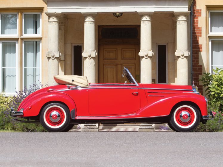 1951 55, Mercedes, Benz, 220, Cabriolet, A,  w187 , Luxury, Retro HD Wallpaper Desktop Background