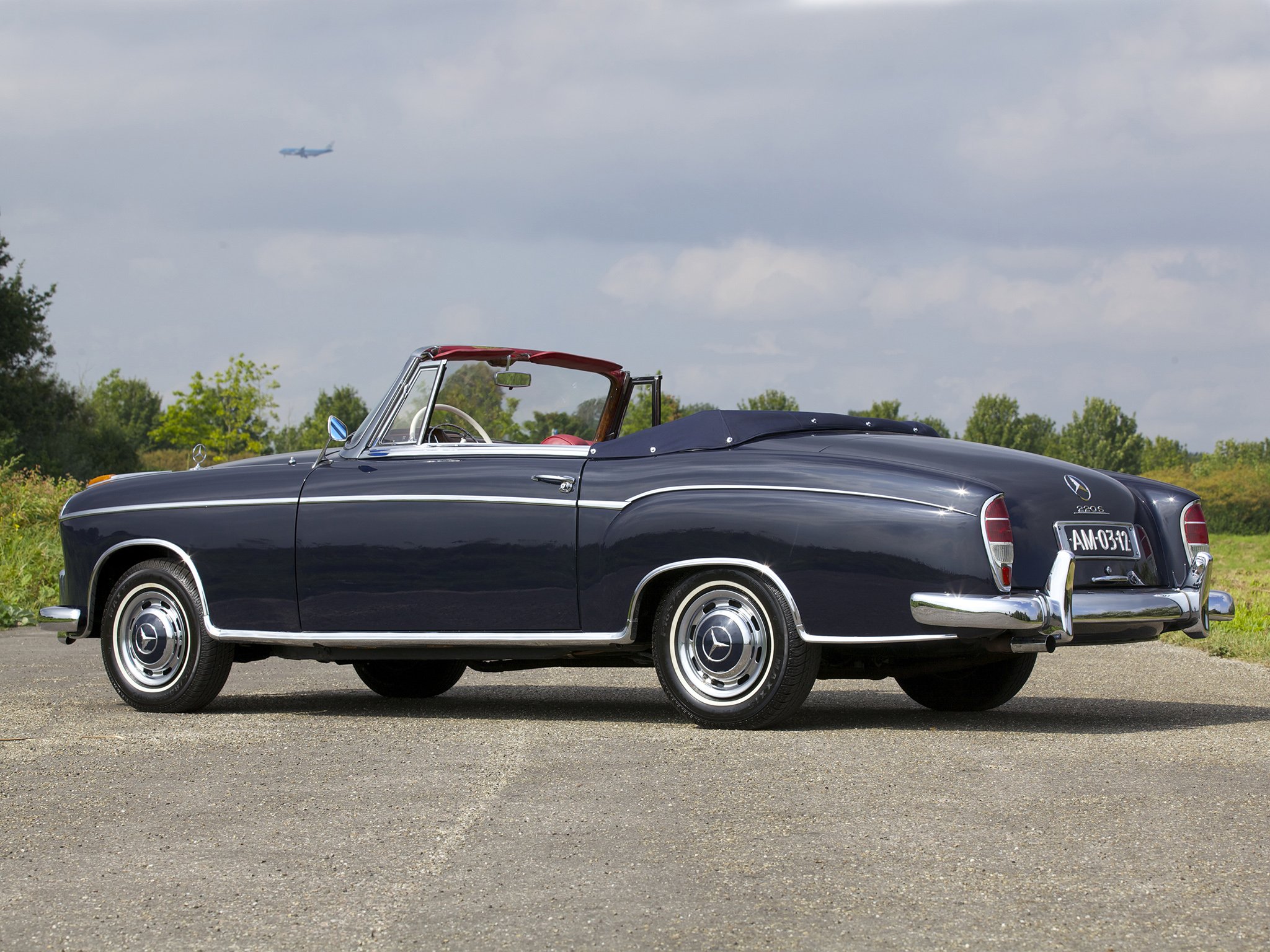 1956 59, Mercedes, Benz, 220s, Cabrio,  w180 ii , Luxury, Retro Wallpaper