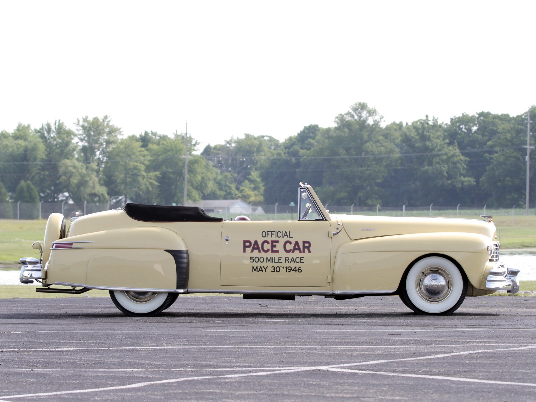 1946, Lincoln, Continental, Cabriolet, Indy, 500, Pace, Retro, Luxury, Race, Racing Wallpaper