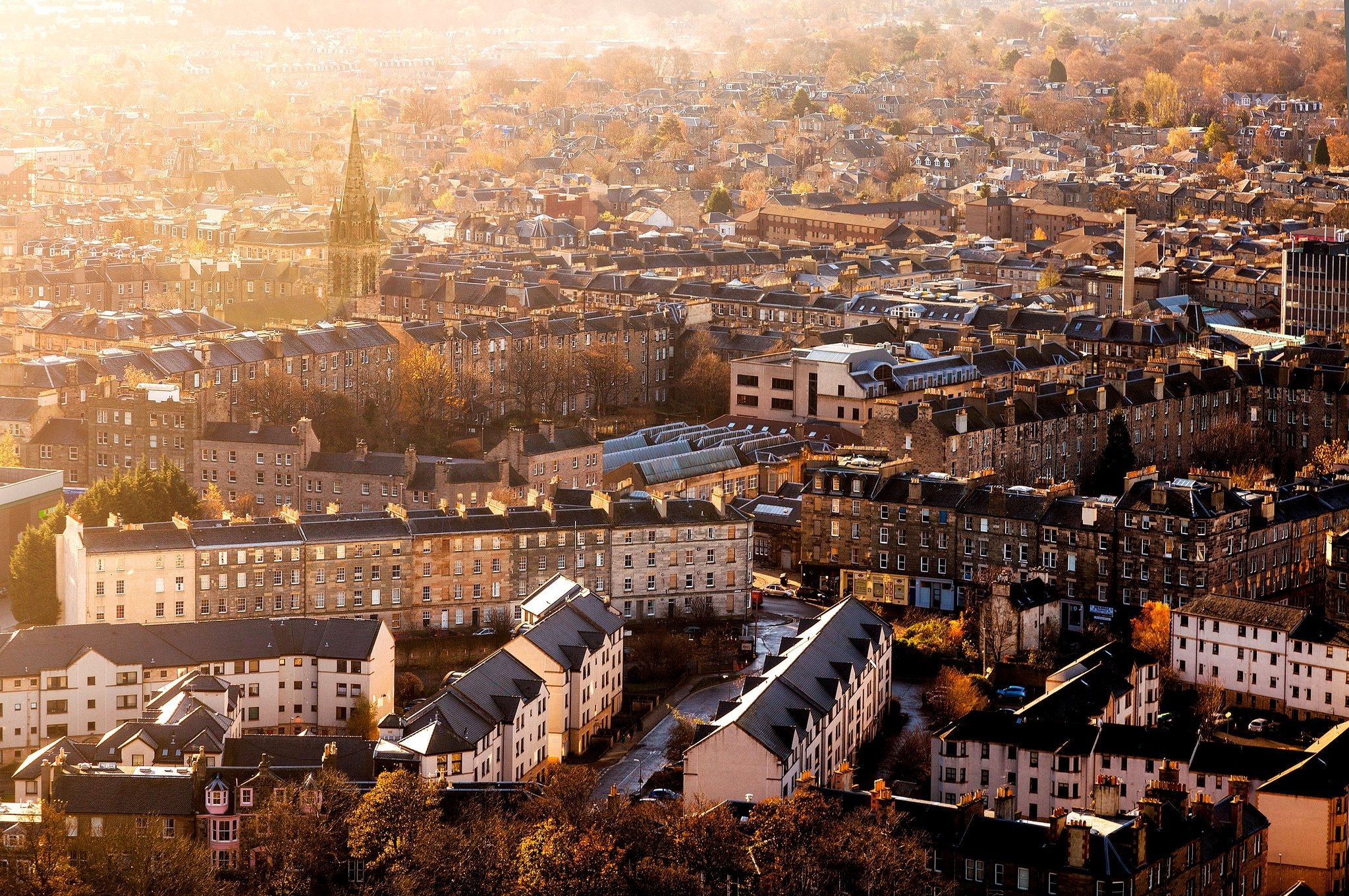 edinburgh, A, City, Panorama, Night, Home, Building, Fall Wallpaper