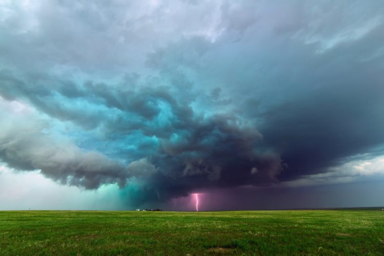 field, Tucci, Mole, Thunderstorm, Colorado, Farm, Lightning HD Wallpaper Desktop Background
