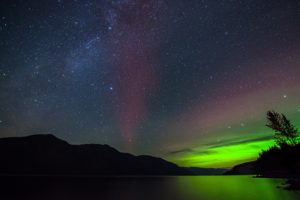 lake, Kootenay, Northern, Lights, Stars