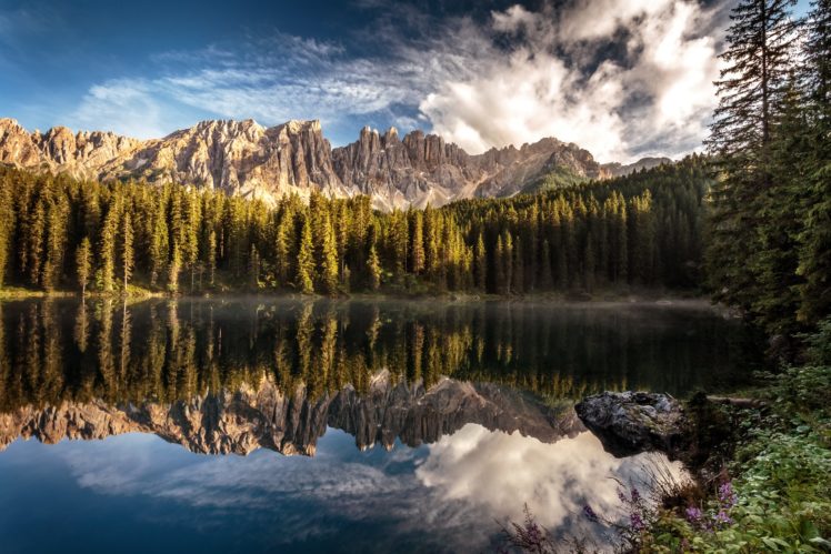mountains, Reflection, Nova, Levante, Italy, Trentino alto, Adige HD Wallpaper Desktop Background