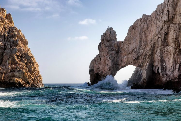 sea, Rocks, Arch, Surf HD Wallpaper Desktop Background