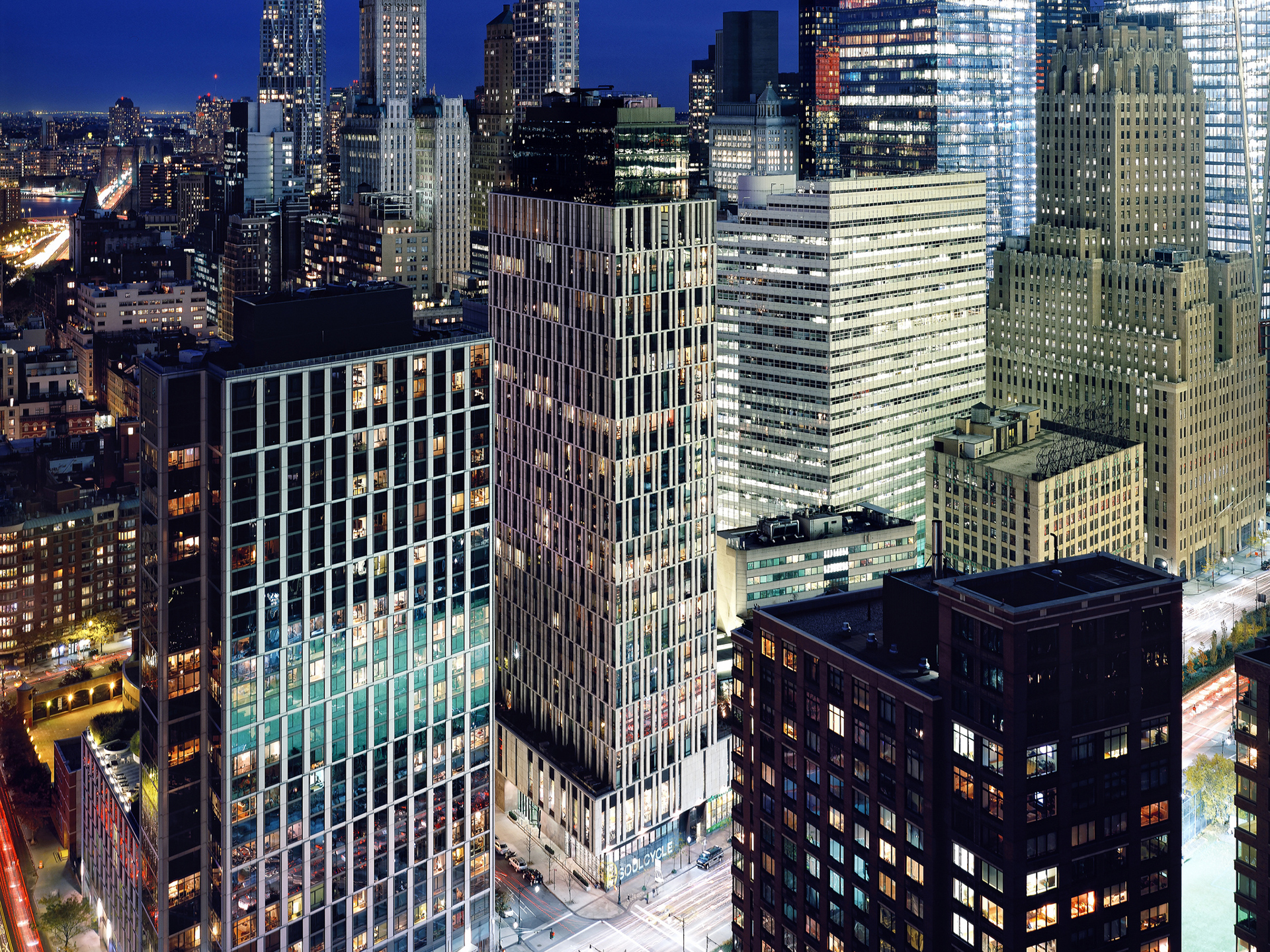 new, York, Buildings, Skyscrapers, Night, Architecture, Cities, Reflection, Night, Lights, Window, Glass Wallpaper