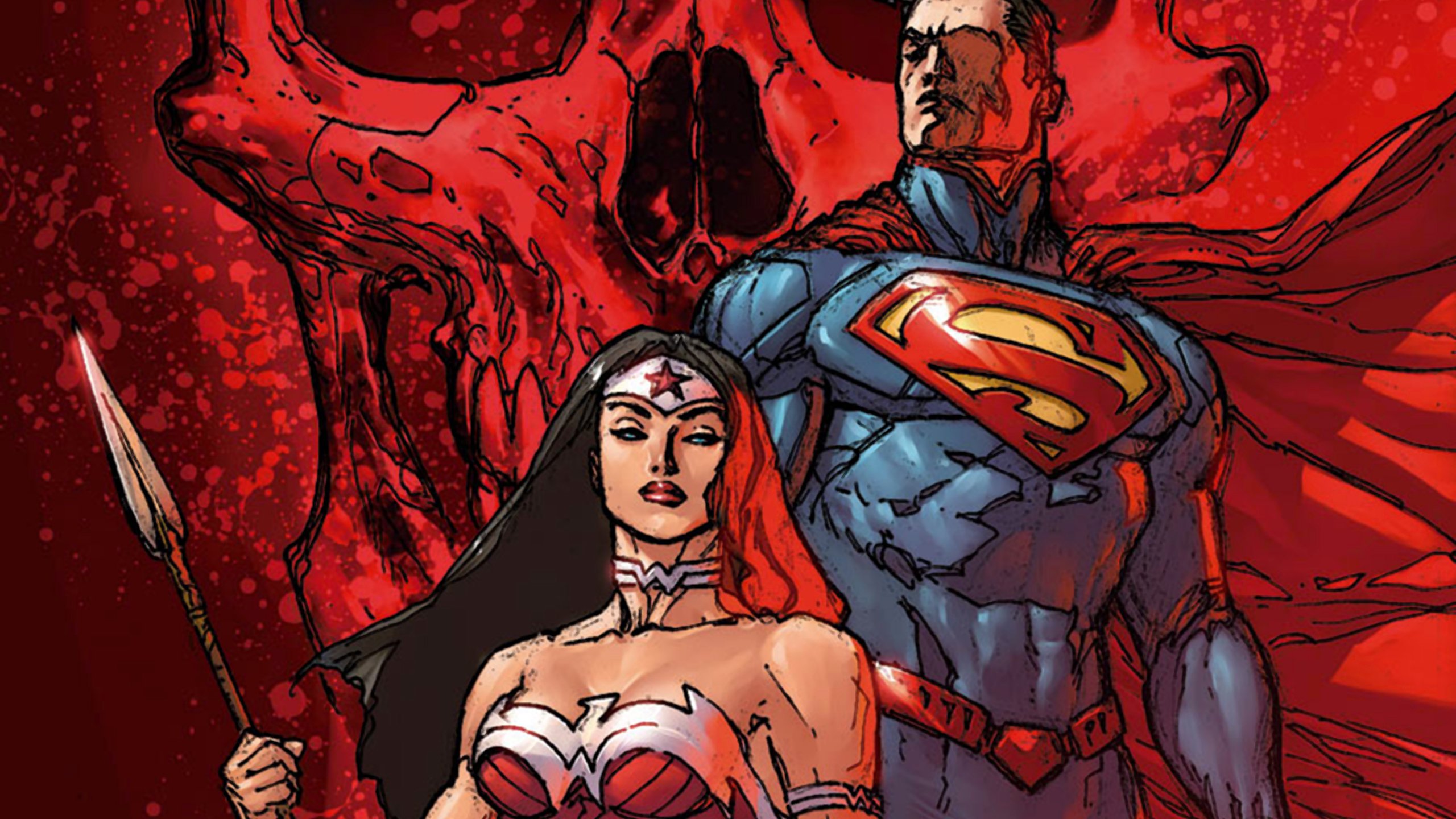 new, Superman, And, Wonder, Woman Wallpaper