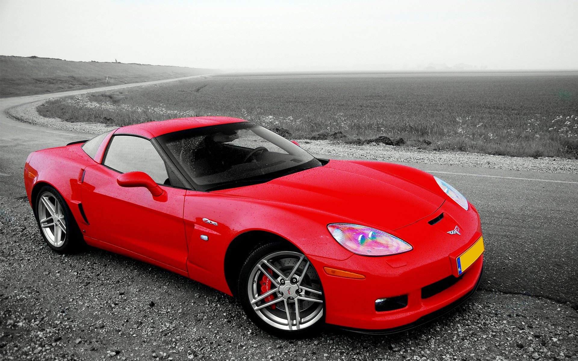 chevrolet, Corvette, C6, Z06, Red Wallpaper