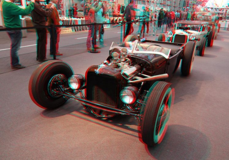 3d, Anaglyph, Glasses, Hot, Rod, Vintage, Cars HD Wallpaper Desktop Background