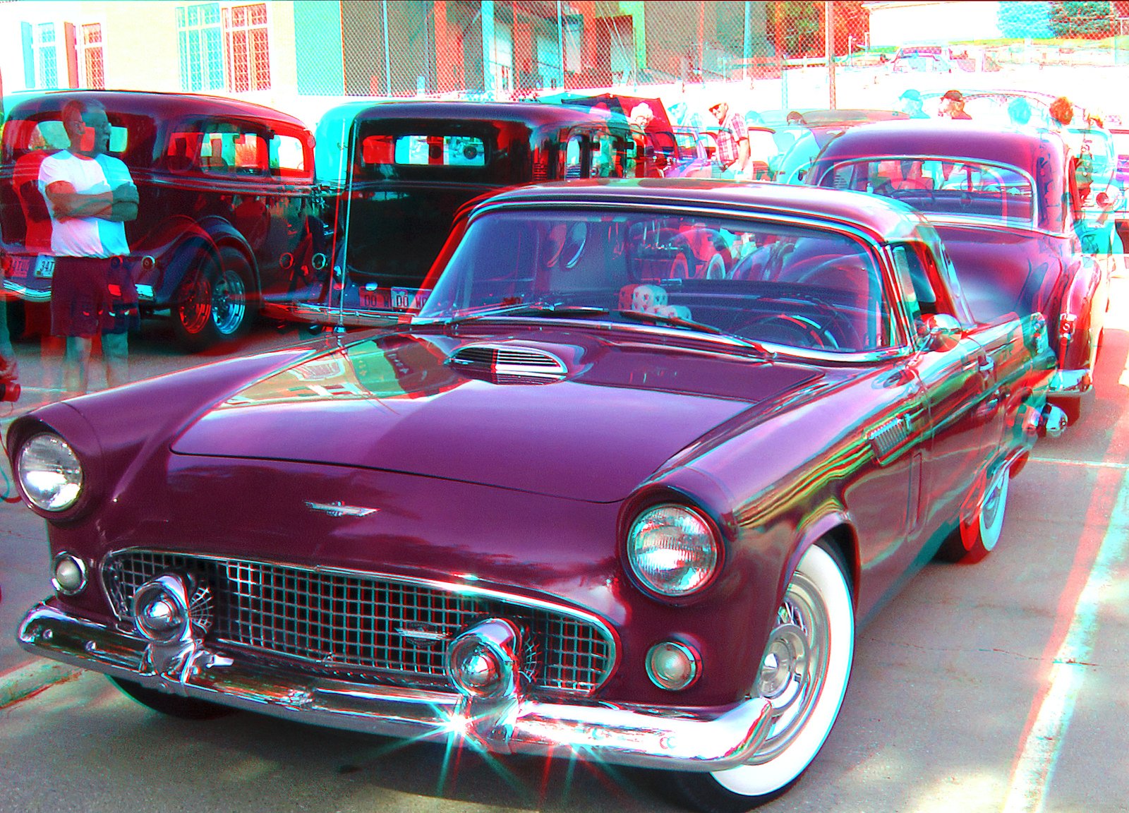 3d, Anaglyph, Glasses, Vintage, Cars Wallpaper