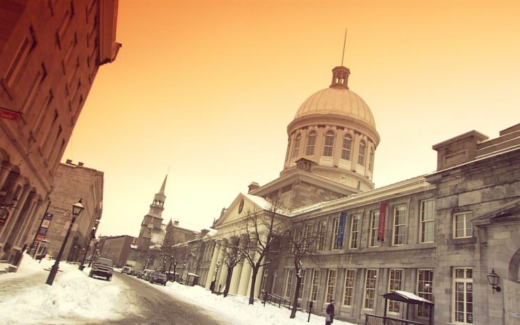 montreal, Quebec, Canada, Building, Winter HD Wallpaper Desktop Background
